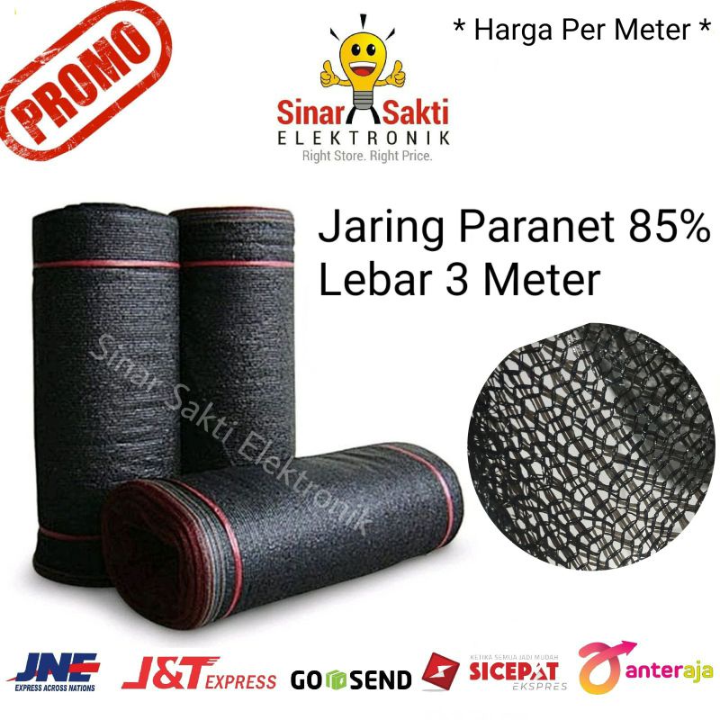 Jaring Paranet 85% Lebar 3 Meter 85 % Persen Tanaman Eceran Per 1 Meter