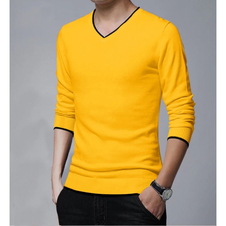 COD/DS/BAJU SWEATER VNECK POLOS (XL)