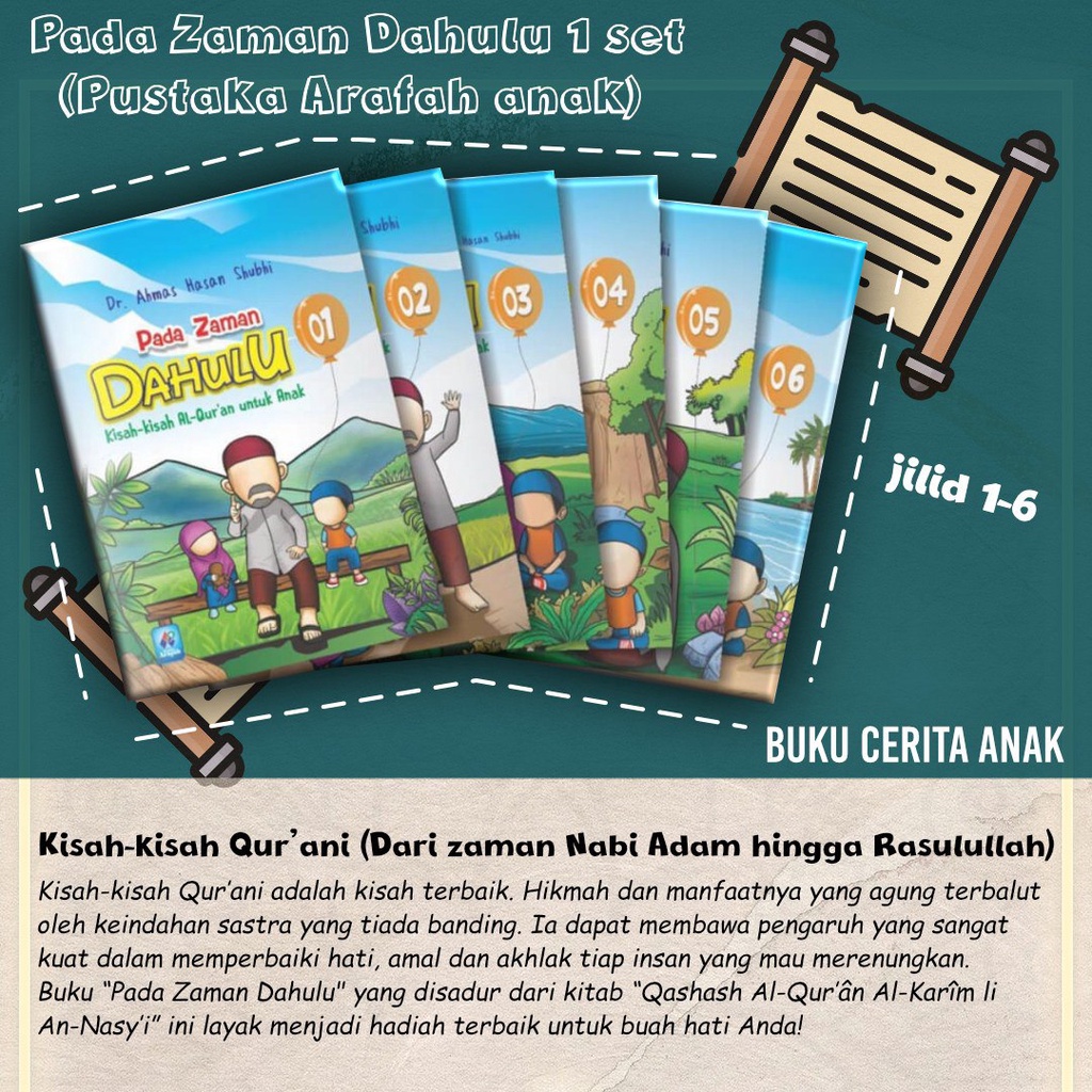 Buku Pada Zaman Dahulu Kisah-Kisah Al-Quran Untuk Anak 6 Jilid