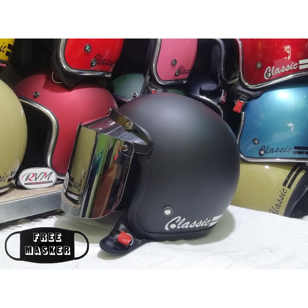 Harga Helm Bogo Kaca Datar Original / Helm bogo hitam doff ...