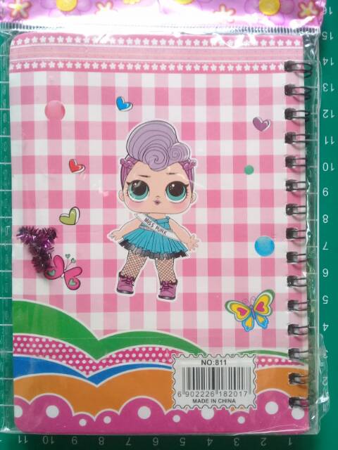 Notebook Buku Note Diary Glitter 3D + Pulpen