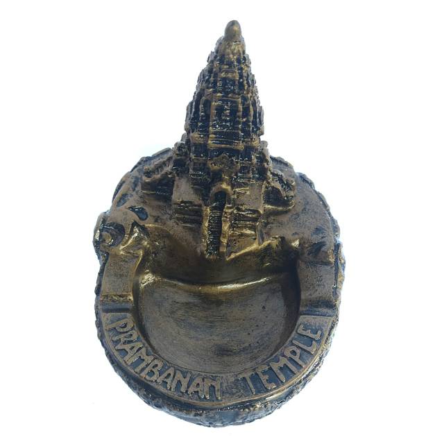 (BISA COD) ASBAK CANDI PRAMBANAN BAHAN FIBERGLASS WARNA LENGKAP 12x8 cm - SOUVENIR DEKORASI RUMAH