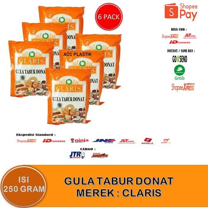 [Bundling] Paket Gula Donat Claris / Gula Tabur Donat / Gula mint Donat / Gula Dingin Donat