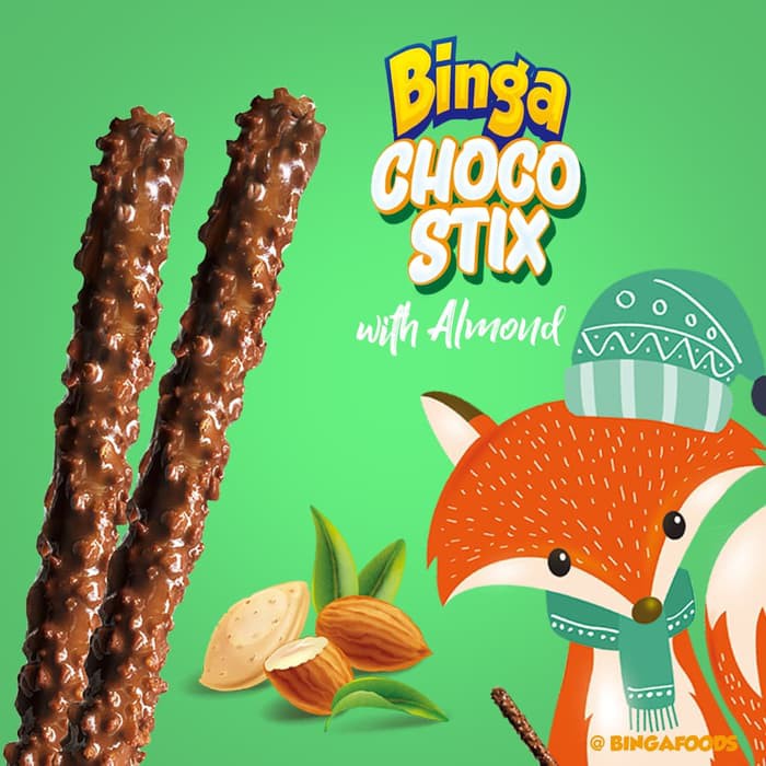 

Binga Food Choco Stix with ALMOND ~ kp1814