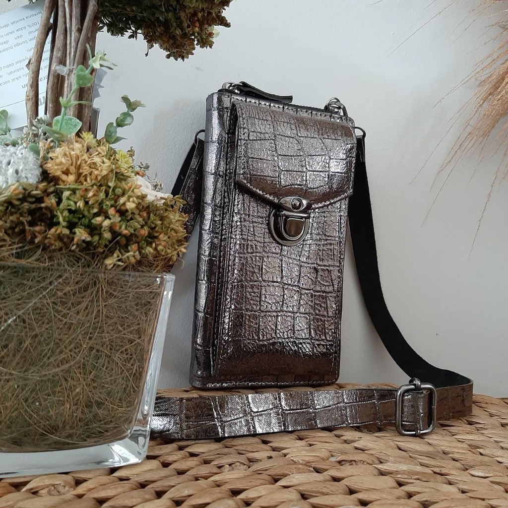 Tas Pinggang HP Selempang Kulit Asli Garut