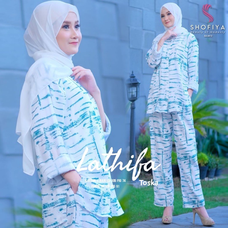 (COD) LATHIFA PAJAMAS - SETELAN WANITA MUSLIMAH TANPA JILBAB ORIGINAL BY SHOFIYA