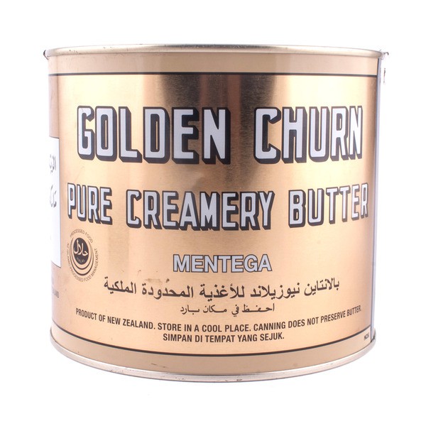 

GOLDEN CHURN Pure Creamery Butter 2000gr - Mentega Margarine Cream New Zealand Cream Butter 2Kg