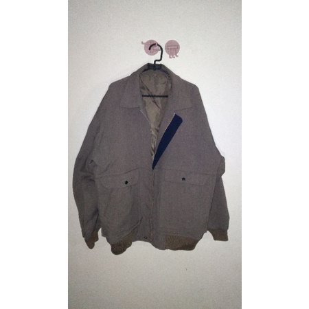 TROY BROS BOMBER JACKET XL WARNA UNGU PUDAR