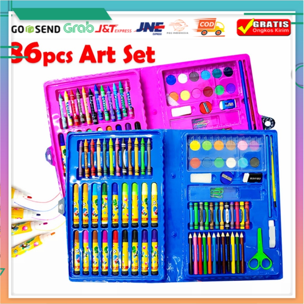 

Colouring Set 86 In 1 Crayon Karakter Cat Air Import Stationary Murah Color Pensil Import BS Beautiful Store ID