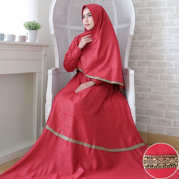 [TESSA SYARI MAROON NI] gamis wanita balotelli merah
