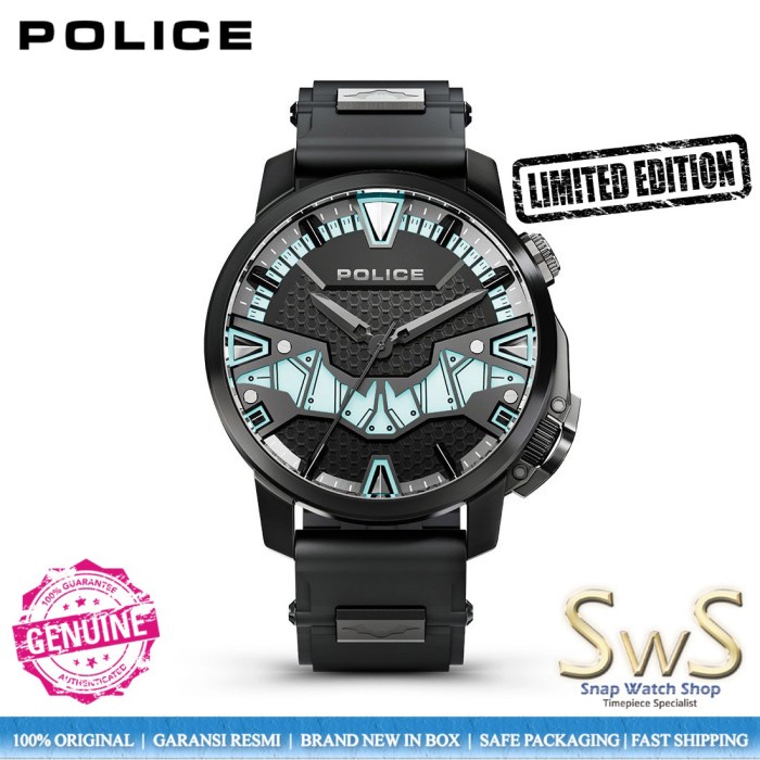 POLICE x The Batman Gotham Bat Signal Limited Edition PEWJP2205101 Jam Tangan Pria Limited