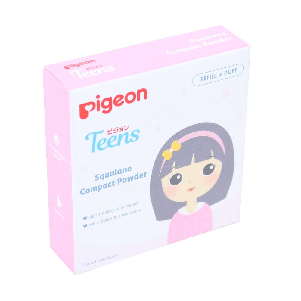 PIGEON Teens Compact Powder Natural Look 14Gr Bedak Padat Remaja | Tersedia Refill