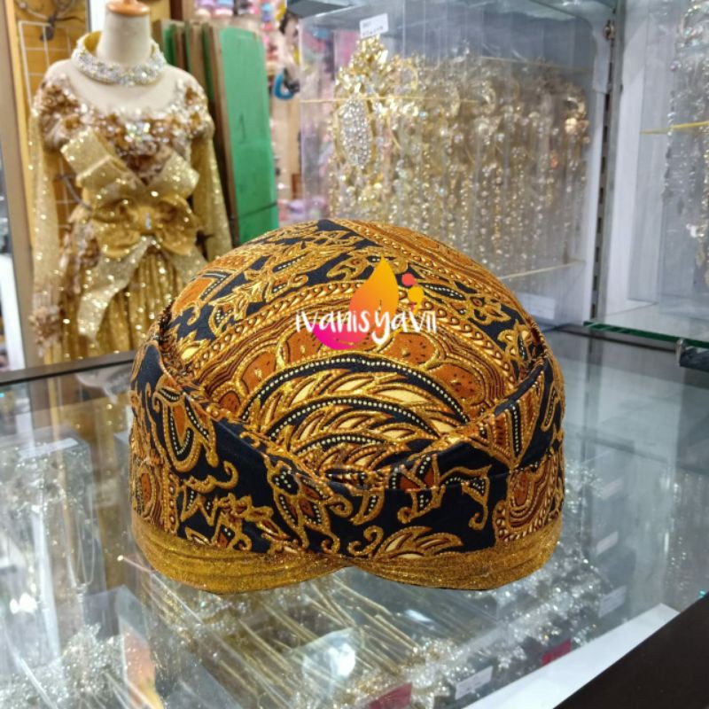 Blangkon Pengantin Solo, Motif Jarik (Prodo)