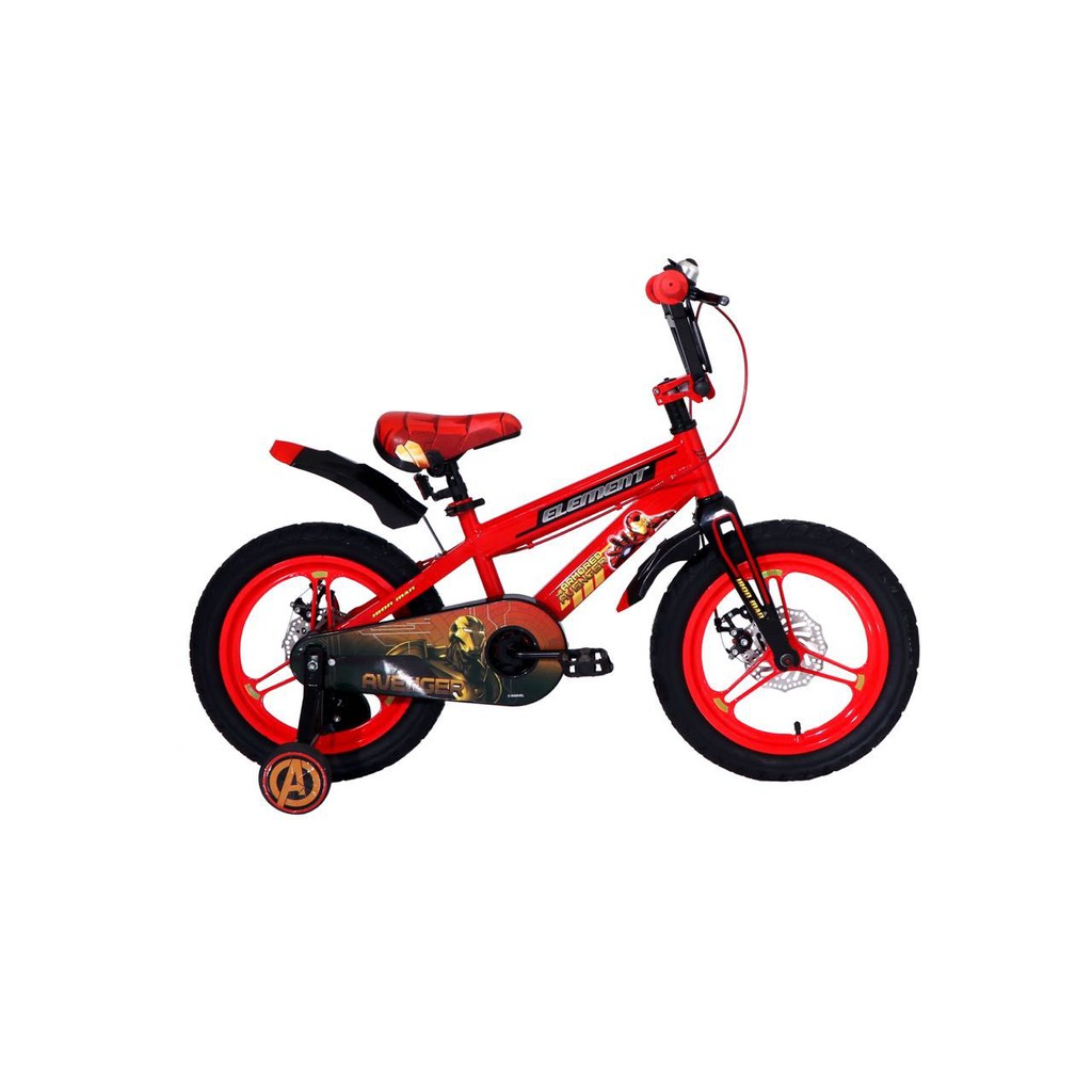 Mainan Anak Sepeda Roda Tiga Element Iron Man 12" Kids Bike Licensed (Khusus Indah Cargo)