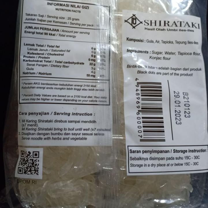 

Berkualitas! Mie shirataki kering dry shirataki 10 keping 250gr