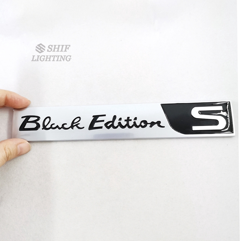 1Pc Stiker Emblem Logo S Warna Hitam Untuk Bagasi Belakang Mobil LEXUS