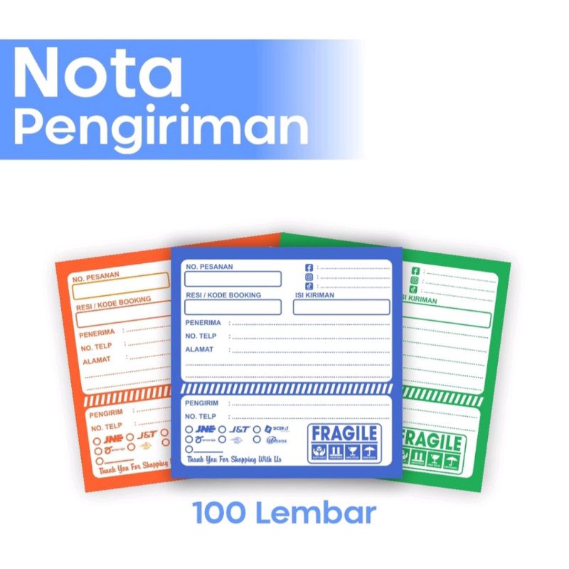 

NOTA STIKER STICKER LABEL RESI PENGIRIMAN OLSHOP ONLINE SHOP ISI 100