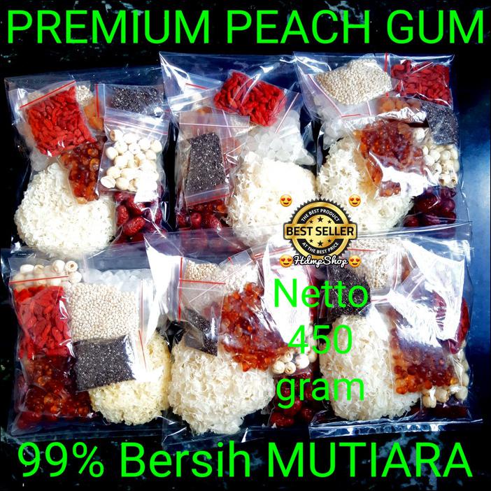 

PEACH GUM PREMIUM MUTIARA IMPORT ORIGINAL - 450 GRAM