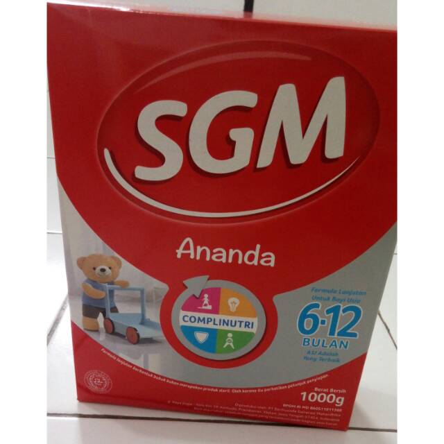 Susu SGM ananda 6-12 bulan 1000gram