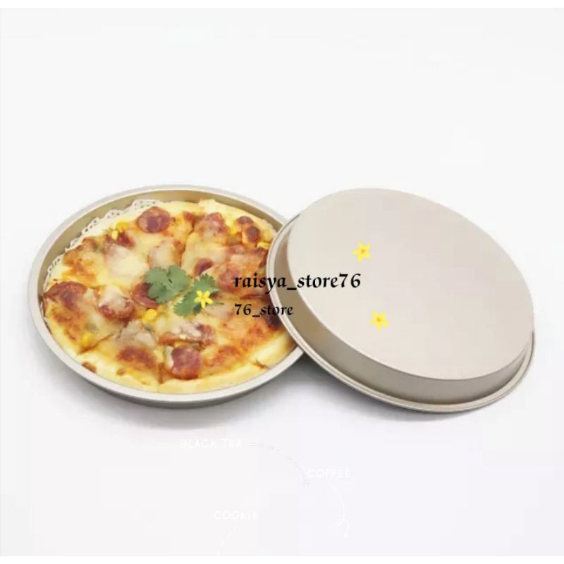 Loyang Pizza anti lengket bahan aluminium cetakan nampan pizza anti lengket ukuran 18cm.20cm.22cm.24cm.26cm