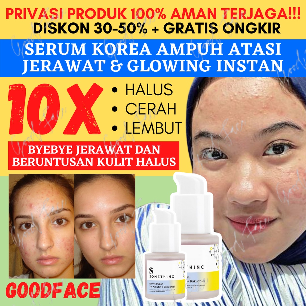 Serum Jerawat Dan Bruntusan SOMETHINC Revive Potion 3% Arbutin + Bakuchiol