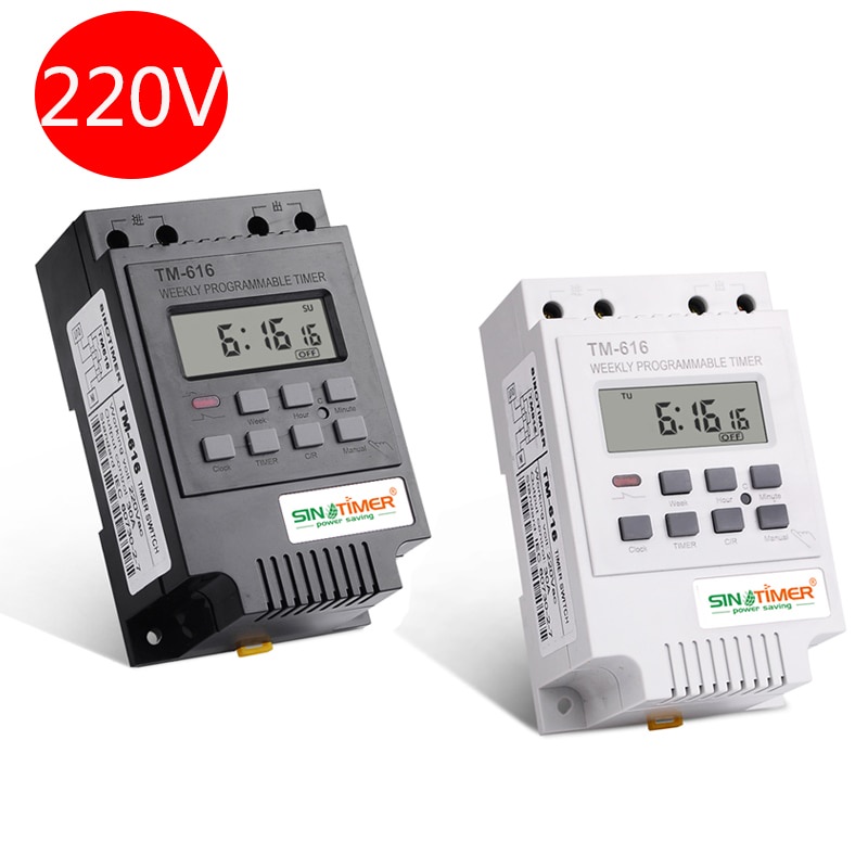 Power Timer Programmable Time Switch Relay 220V 30A TM616W