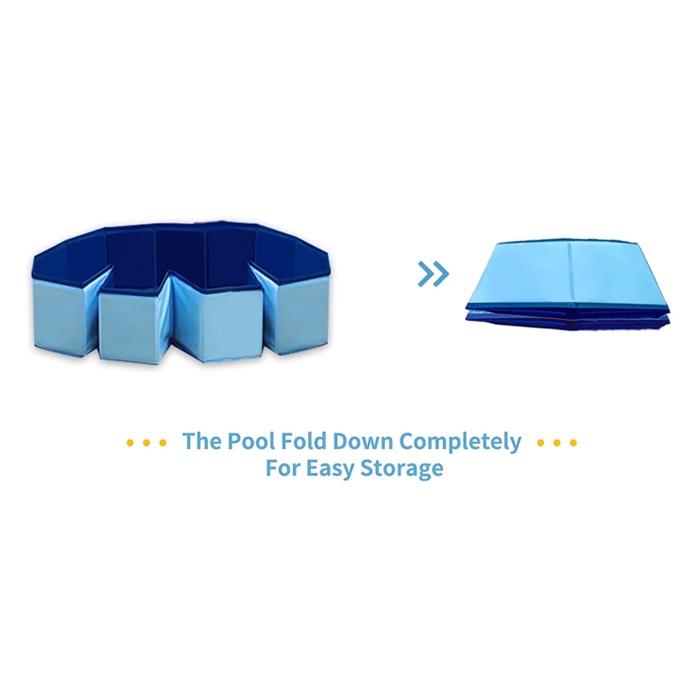 Kolam Renang Lipat Bak Air Perawatan Mandi Hewan Peliharaan Anjing Kucing Grooming Hewan