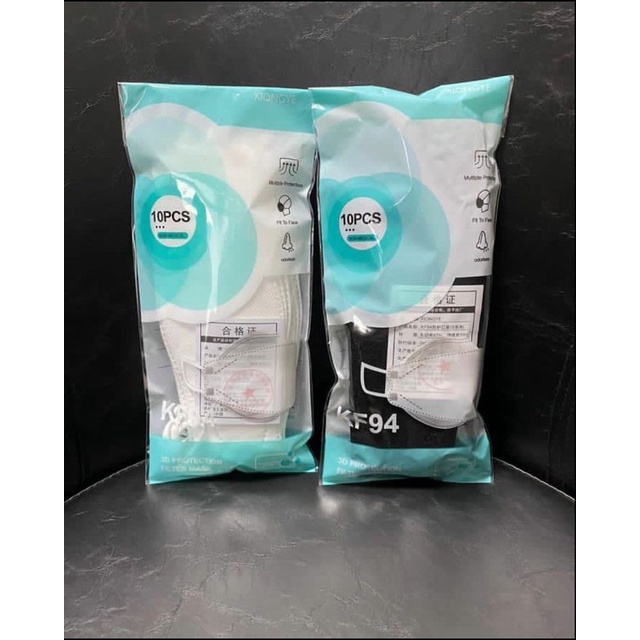 Masker Kf 94 Warna Hitam dan Putih