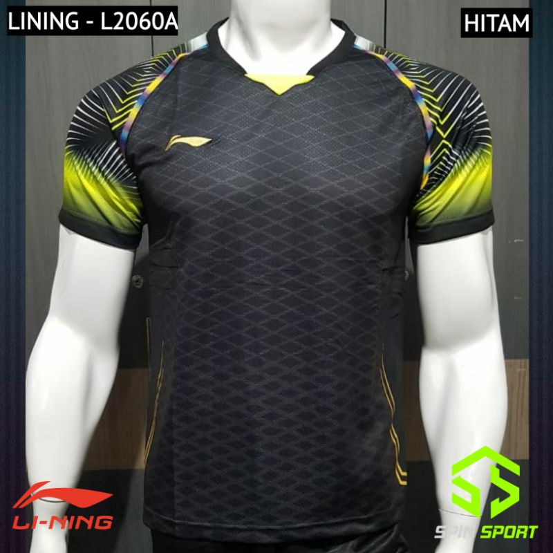 Kaos Baju Lining L2060A Import Badminton Tenis Meja Olahraga Sport