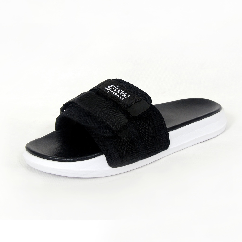 LEVIC MORGEEN SUNDO BLACK Sandal Slide Pria Wanita Stereo x Shopee Sandal Eksklusif GARANSI 3 BULAN / Sandal Slipper Premium Bergaransi Sandal Selop sandal slop