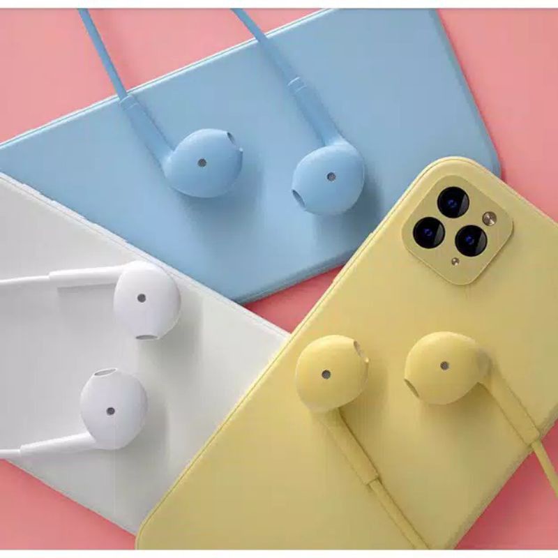 Headset Handsfree U19 Macaron Mate Color Hifi Extra Bass with Mic / Headset Macaron U19