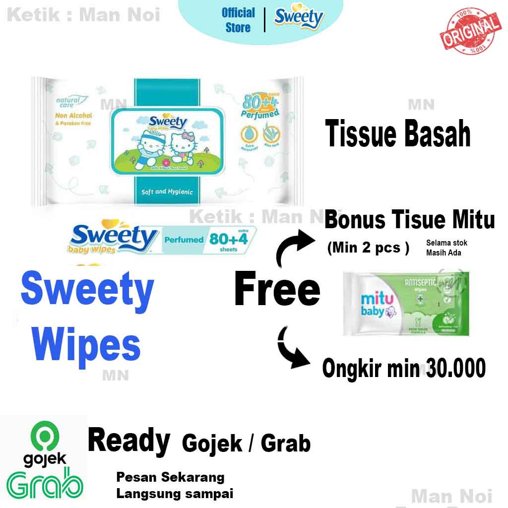 Sweety Baby Wipes 80 perfumed.tissue basah Sweety.Man Noi.TANGERANG