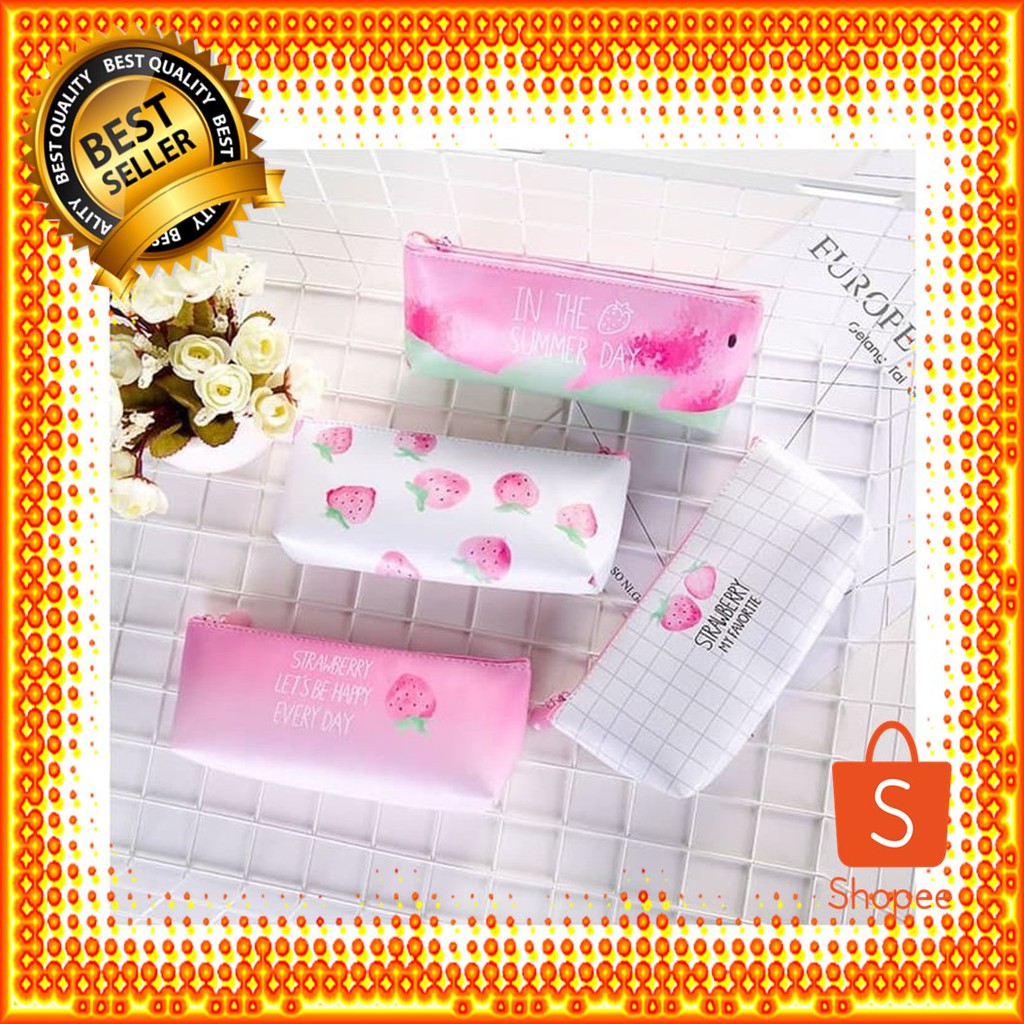 TP003 Tempat Pensil Strawberry
