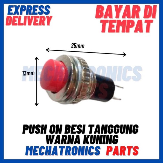 2PCS [SWI-9056] PUSH ON BESI TANGGUNG MERAH