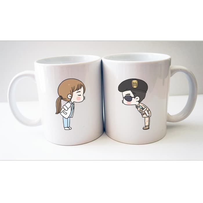 Gelas Mug Couple Pasangan - Doctor Love Army - Hadiah Kado - By Crion