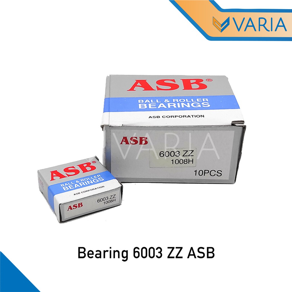 Bearing / Laher 6003 ZZ Tutup Plat Besi Double ASB