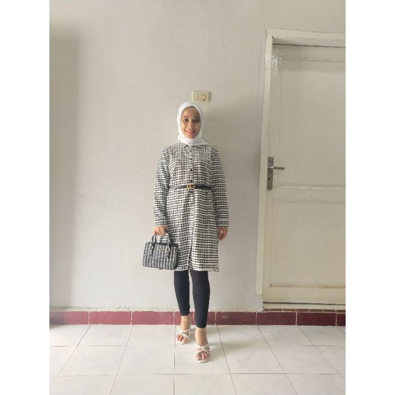 Tunik Hitam Putih