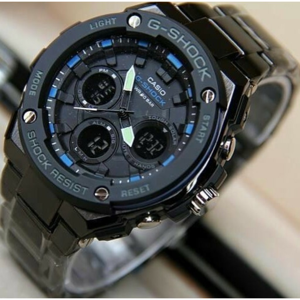 JAM TANGAN CASIO G SHOCK MTG 1000 HITAM BIRU