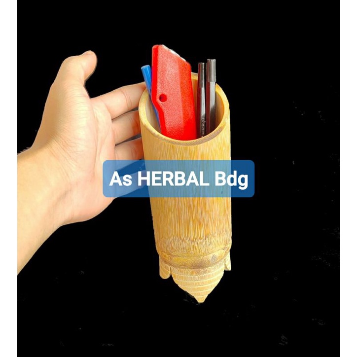 

Wadah pensil bambu wadah bambu serbaguna-az