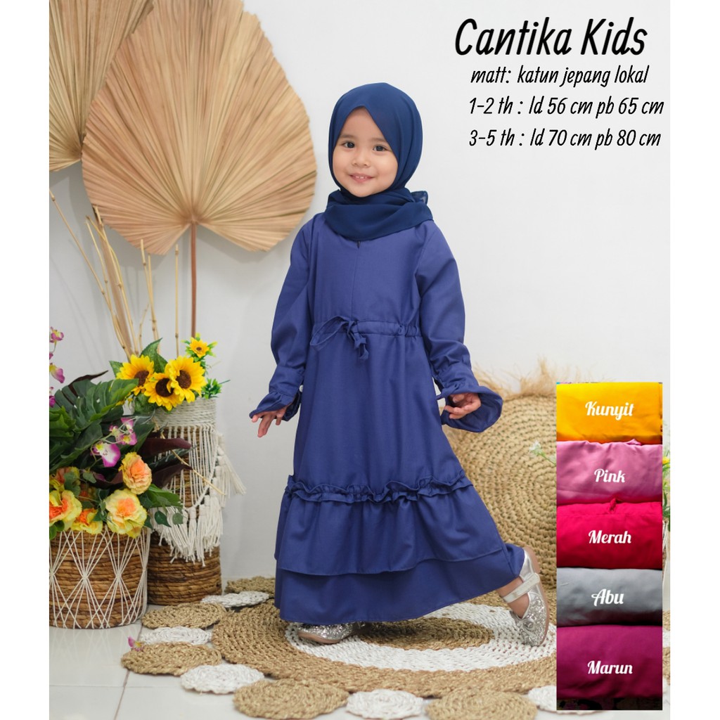 Murah Btary Kids Syari | Gamis Syar'i Anak | Baju Muslim Anak perempuan Elegan