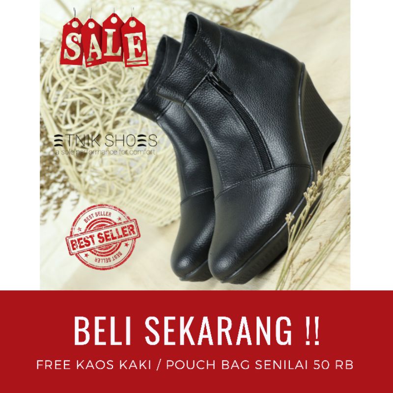 SEPATU KERJA WANITA SEPATU HAK WANITA BOOTS WANITA AFIFAH ETNIKSHOES