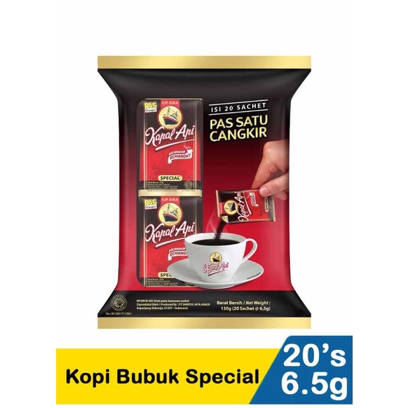 

Kapal Api Kopi Bubuk Special 20X6.5G