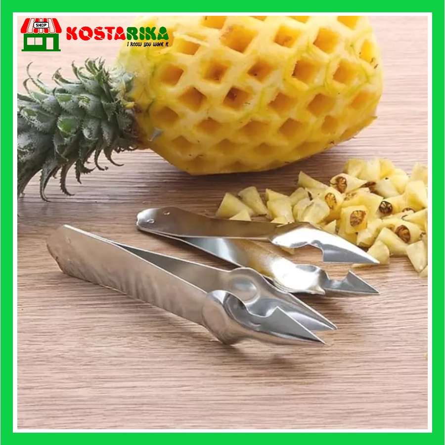 Alat Penjepit Pengupas Mata Nanas Stainless Steel Pineapple Seed Remover Cutting Clip