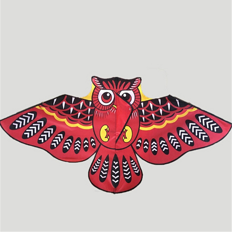 (dreamdreaming.id) Layang-layang Bentuk Burung Hantu Kartun Warna-Warni 110cm Untuk Outdoor