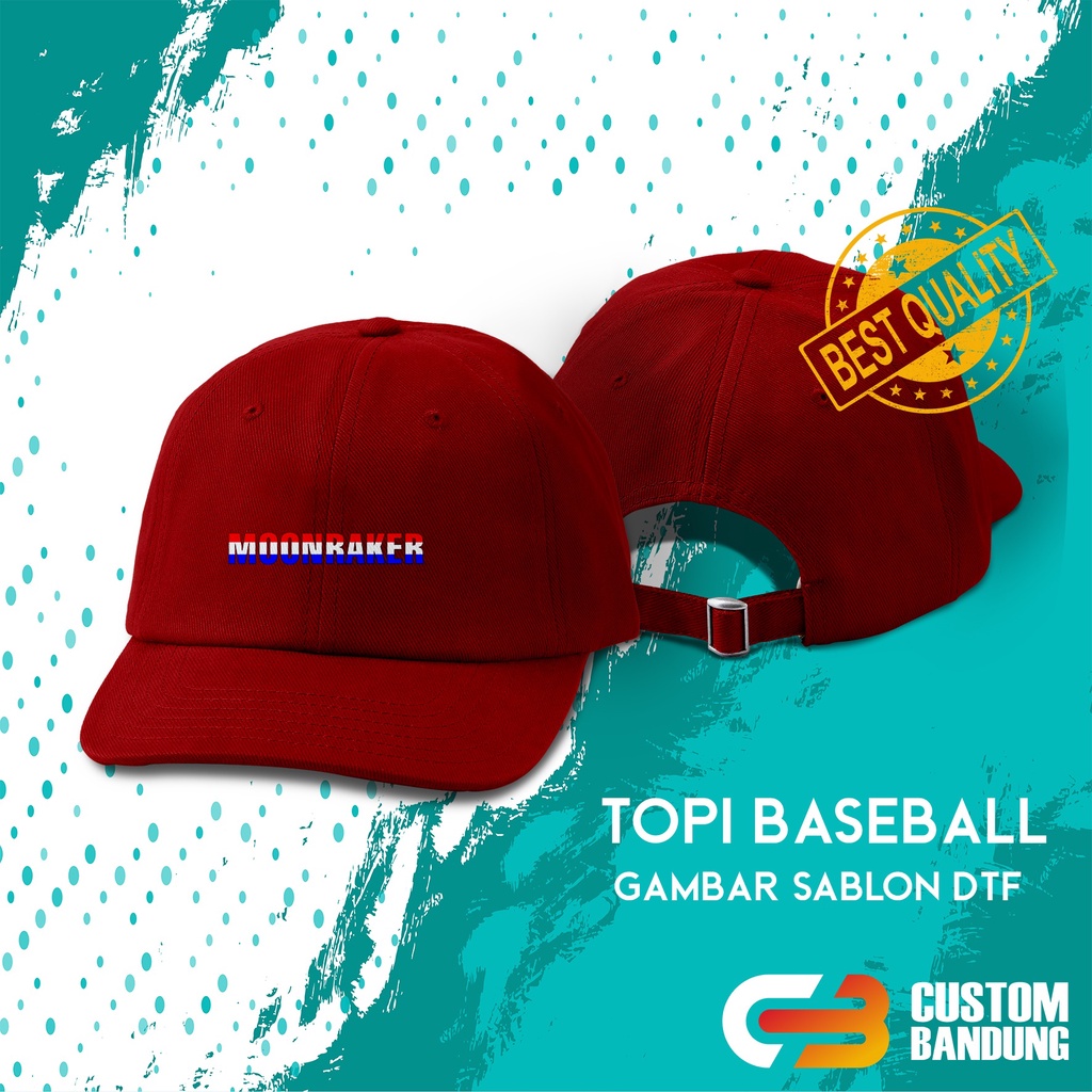 Topi Baseball MOONRAKER 3 Pria Wanita Bisa COD Original High Premium Quality