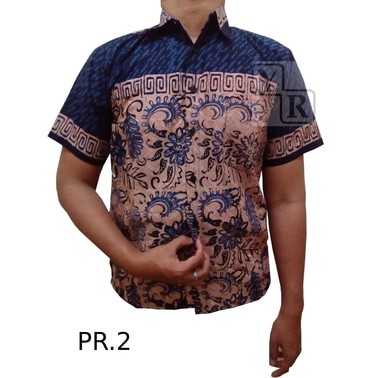 Kemeja/Hem Batik Cap Halus Murah Pria Lengan Pendek