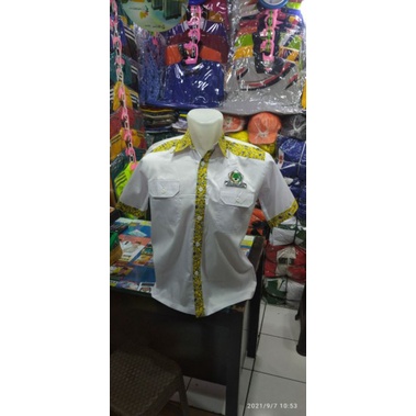 kemeja partai Golkar# dasar putih Lis batik