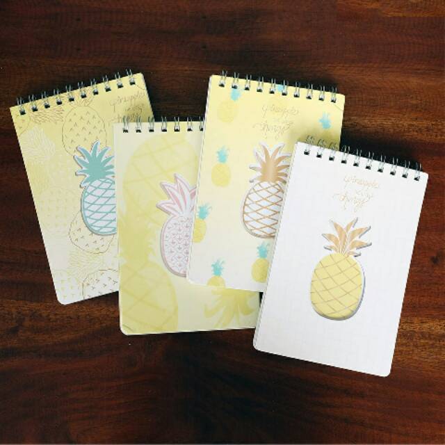 

Little Pineapple Spiral Grid Notepad A5