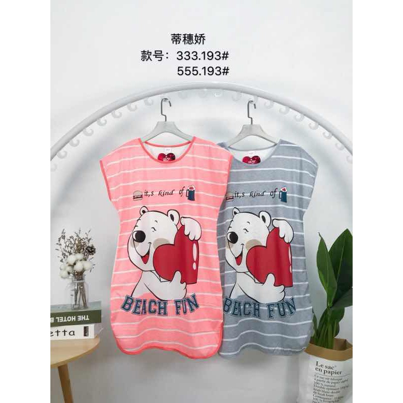 Gobra ♕ PW061 Part 2 Baju Tidur Wanita Piyama Motif Kartun Lucu Pakaian Wanita Daster Variasi Import-No 23 (Warna Random)