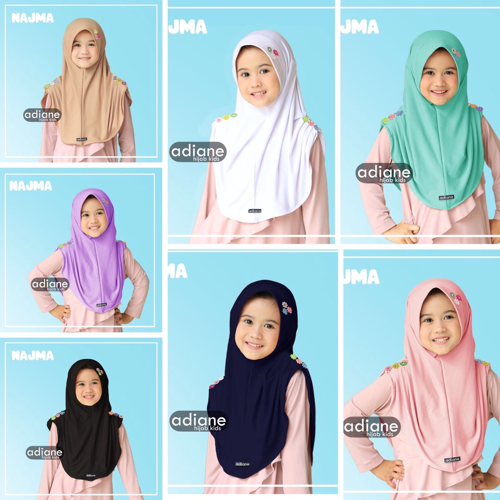 00152 Adiane Hijab Anak | Jilbab Anak Model Najma Size M